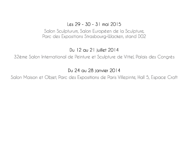 dates expositions artiste Valérie Guidat sculptures